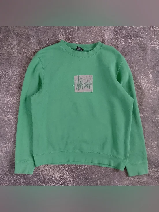 Stussy Men's Green Crewneck Sweatshirt UNISEX - Picture 2 of 11